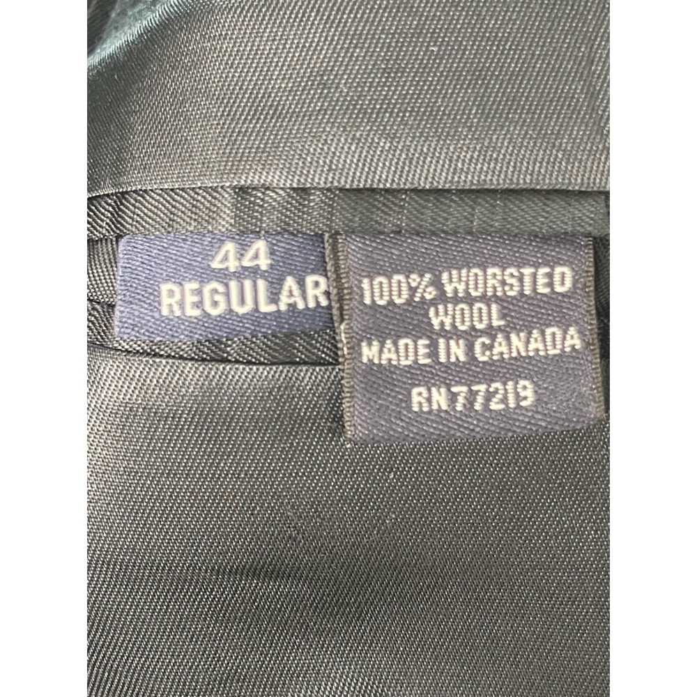 Vintage Botany 500 Navy Blue Blazer 44R – 100% Worsted Wool – Made in Canada - Picture 5 of 8